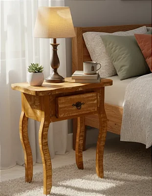 Aparador Cabeceira Mesa Rústica Decoração Sala Quarto Gaveta Madeira