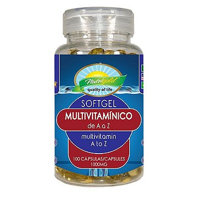 Multivitamínico de A a Z - (1000mg) - 60 Cáps - Nutrigold Multivitamínico de A a Z - (1000mg) - 60 Cáps - Nutrigold