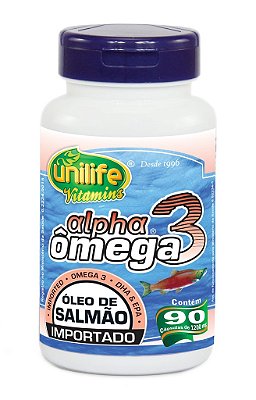 Alpha Omega 3 Oleo de Salmão 90 Capsulas - Unilife Alpha Omega 3 Oleo de Salmão 90 Capsulas - Unilife