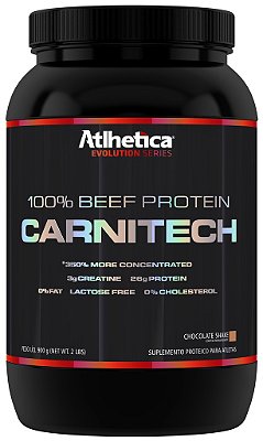 100 % Beef Protein Carnitech (900g) Chocolate - Atlhetica 100 % Beef Protein Carnitech (900g) Chocolate - Atlhetica