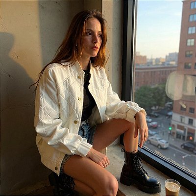 Jaqueta Matelasse Off White
