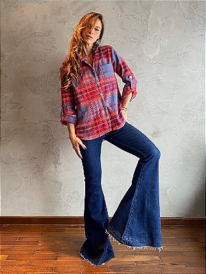 Calça Flare NEW Botões Super Dark