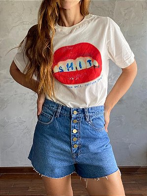 Shorts Botões Dourados Tradicional