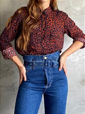 Camisa Voil Leopardo