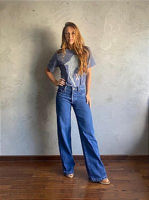 Calça Cintura Baixa Escura