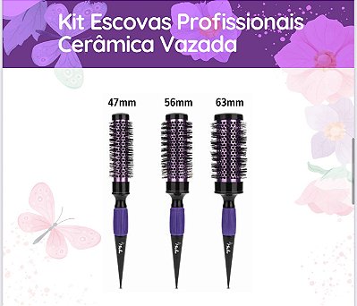 kit escovas de ceramica vazada- by Malu