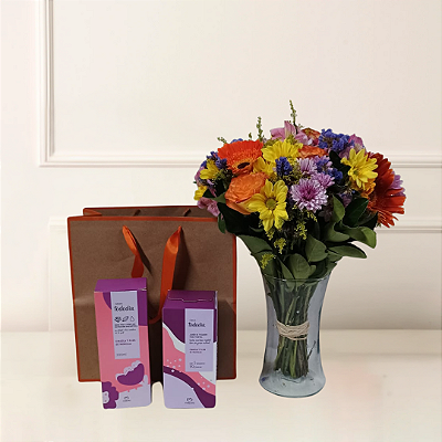 Kit Natura e Flores - Ternura de Flores Mistas e Tododia Ameixa e Flor de Baunilha