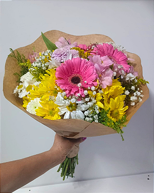 Buquê Sutileza - Gerberas e Flores do Campo