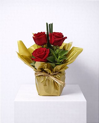 Arranjo Encanto Rubro Dourado