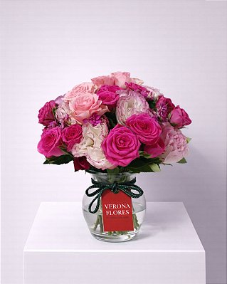 Arranjo Rosas Encanto Rosa