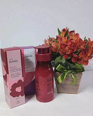 Arranjo Aconchego em Tons de Cereja