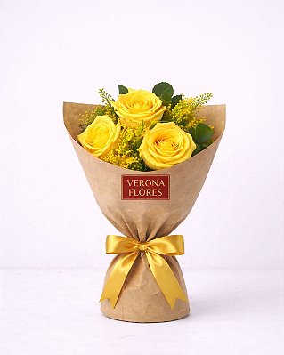 Mini Buquê Alegria Amarela