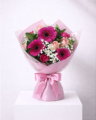 Buquê Delicadeza em Rosa