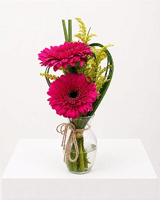 Arranjo de Gérberas Pink no Vaso