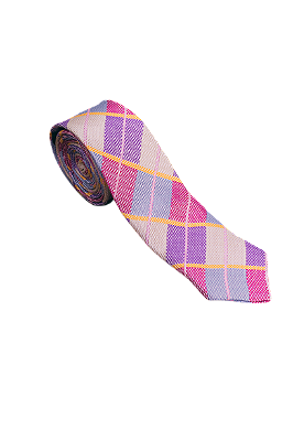 Gravata Slim Masculina Adulta - Lílas, Rosa, Amarela