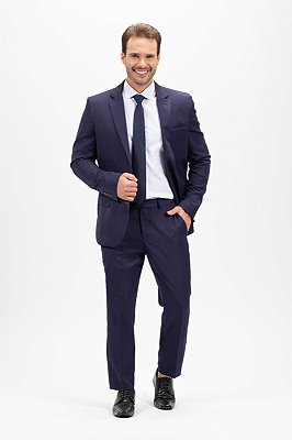 Terno Slim Masculino - Marinho Gabardine OC2221