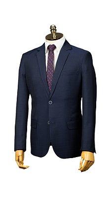 Terno Slim Masculino - Marinho Xadrez PV OC2245