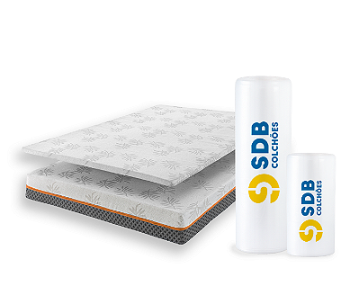 Kit Colchão De Molas Ensacadas E Pillow Top Macio D23 Soft SDB
