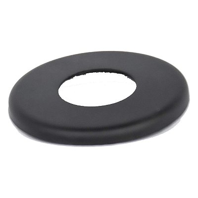 Canopla de Reparo Para Torneira Preto Fosco em Inox - canoplaredondapretofoscoinox