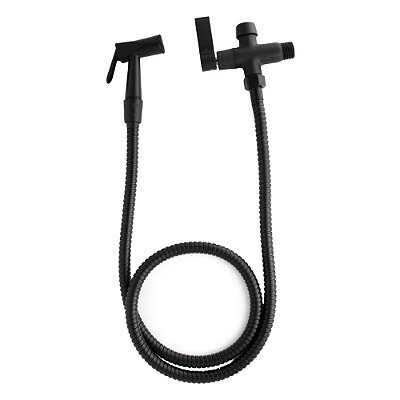 Ducha Higiênica com Derivação Adaptador Preto Fosco 2 Saídas - duchaderivaçãoc-17pretofosco