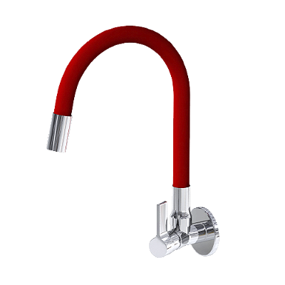 Torneira Cozinha Gourmet Silicone Flexível Preto Azul Vermelha - 1167silivermc70