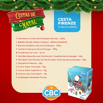 CESTA NATALINA PRATA - JCS Alimentos