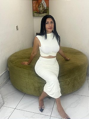 Conjunto Midi Drapeado