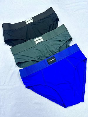 Kit c/3 Cuecas Slip Adulto Microfibra Premium Rouper