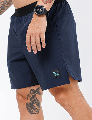 Bermuda minimalista Tag | Marinho c/preto