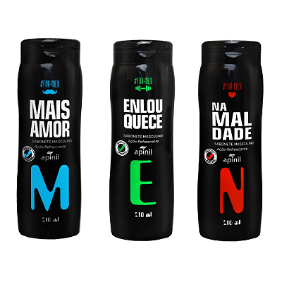 Sabonete Liquido Masculino 210ml Apinil Cosméticos