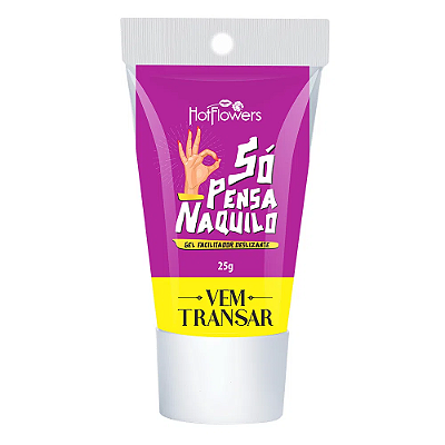 Só Pensa Naquilo Gel Facilitador Dessensibilizante 25g Linha Vem Transar Hot Flowers