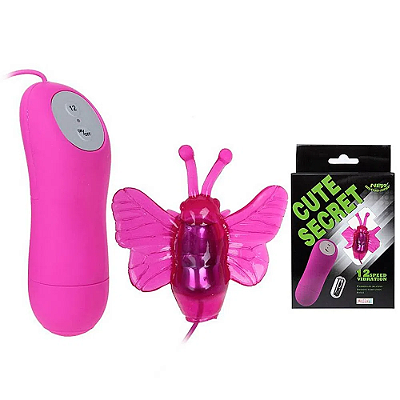 Cute Secret Vibrador Bullet Com Formato De Borboleta Com 12 Vibrações Sexy Import