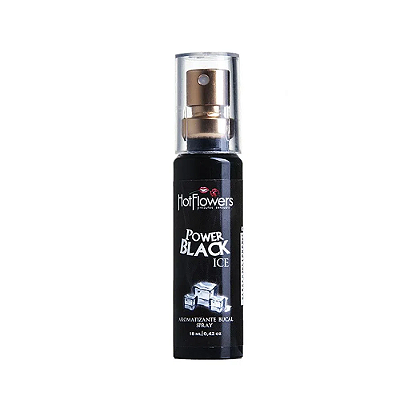 Aromatizante Bucal Power Black Ice Spray 18ml Hot Flowers