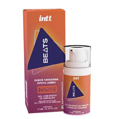 Intt Beats Gel Com Efeito De Vibração Sabor Tangerina 17ml Intt