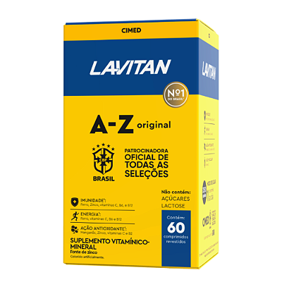 Lavitan Vitaminas A-Z Original Suplemento Vitamínico Mineral Com 60 Comprimidos Cimed