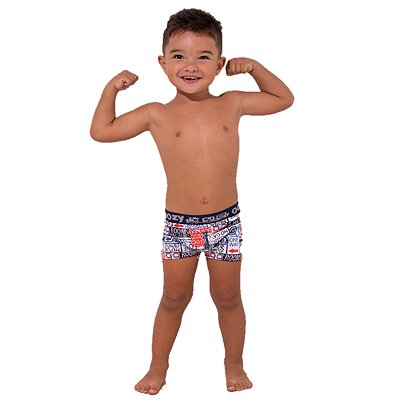 Cuecas Boxer Em Microfibra Infantil Cores Variadas