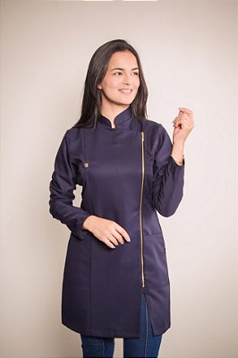 Jaleco Evelyn manga longa - Azul Marinho