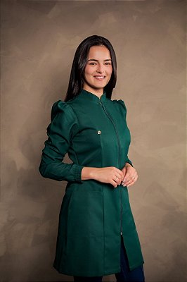 Jaleco Gabrielly manga longa - Verde escuro