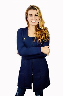 JALECO AYLA azul marinho a pronta entrega