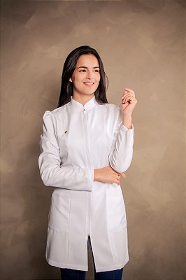 Jaleco Fabiana manga longa - Branco