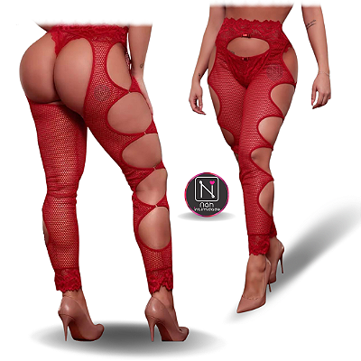 Calça Arrastão com Renda - Tamanho Único