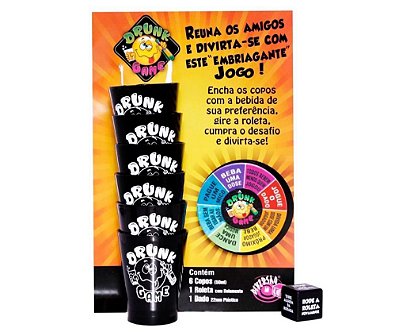 Jogo do Goró - Drunk Game com 6 Copos