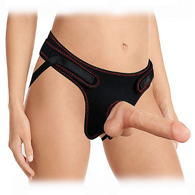 Cinta Luxo Strap On com Pênis Realístico com Ventosa - 20x4cm