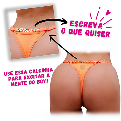 Calcinha Personalizável Neon - Tamanho Único - Letras Vendidas Separadamente
