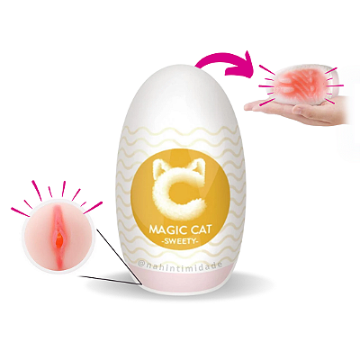 Super Egg Magic Cat - Masturbador em Silicone Formato Vagina