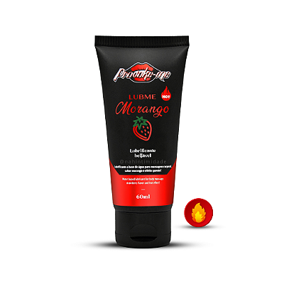 Lubrificante Beijável Lubme Esquenta - Morango - 60ml