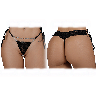 Calcinha Tailandesa Fio Dental com Strass