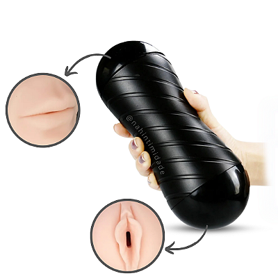Masturbador Masculino Tipo Lanterna Com Vagina e Boca