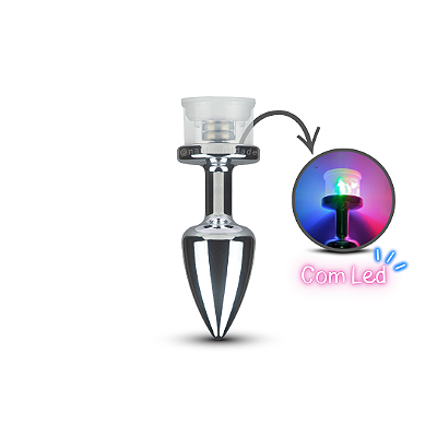 Lume - Plug Anal em ABS Pequeno com Luz de Led