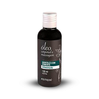Óleo Corporal e Massagem Aroma Hortelã com Pimenta - Relaxamento -120ml